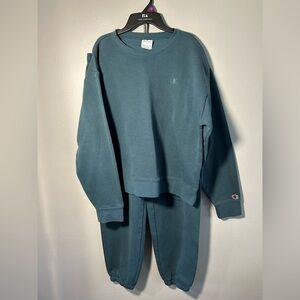 Champion Teal Crewneck Set